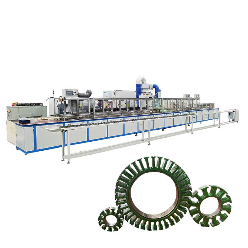 Electrostatic powder insulation coating automatic line for brushless motor stator core