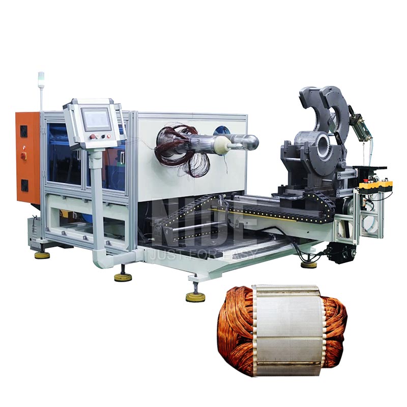 Automatic horizontal stator coil inserting and expanding machine