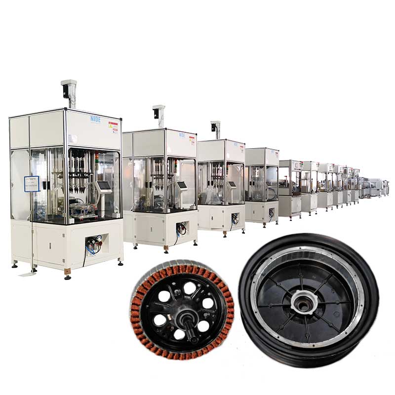 BLDC Wheel hub motor stator and rotor automatic assembly line