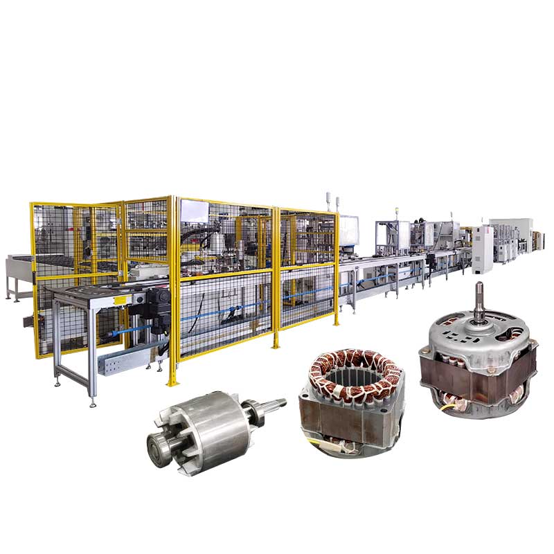 Automatic washer motor stator and rotor assembly line for induction motor manufacturing